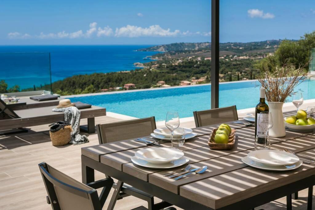 Color Villas-New Villa Green At Trapezaki With Private Pool Mousata Exteriér fotografie