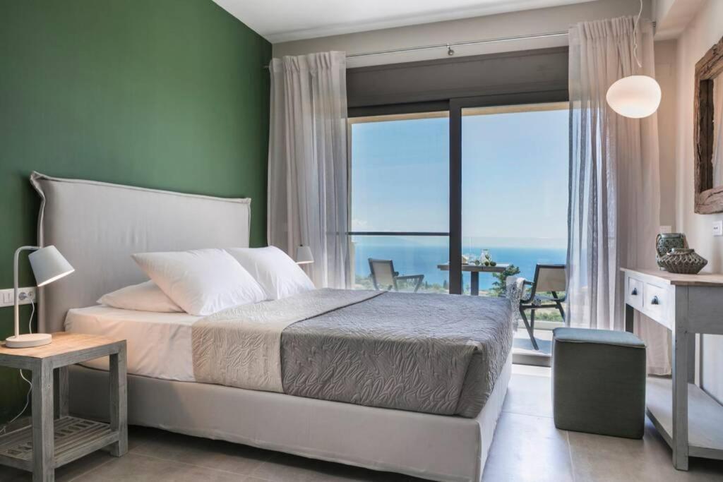Color Villas-New Villa Green At Trapezaki With Private Pool Mousata Exteriér fotografie